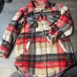 Plaid Button-Up Shacket